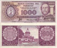 *1000 Guaranies Paraguaj 1982, P207 UNC - Kliknutím na obrázok zatvorte -